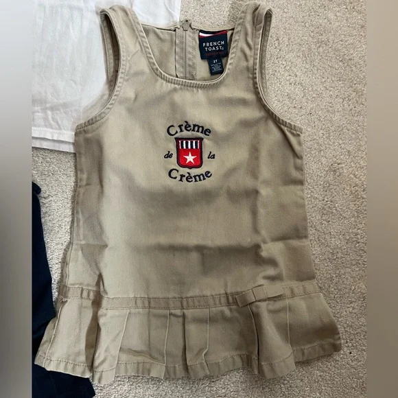 Crème de la Crème Girl 2T Jumpers & Tops - Navy, Khaki, White - Picture 2 of 6